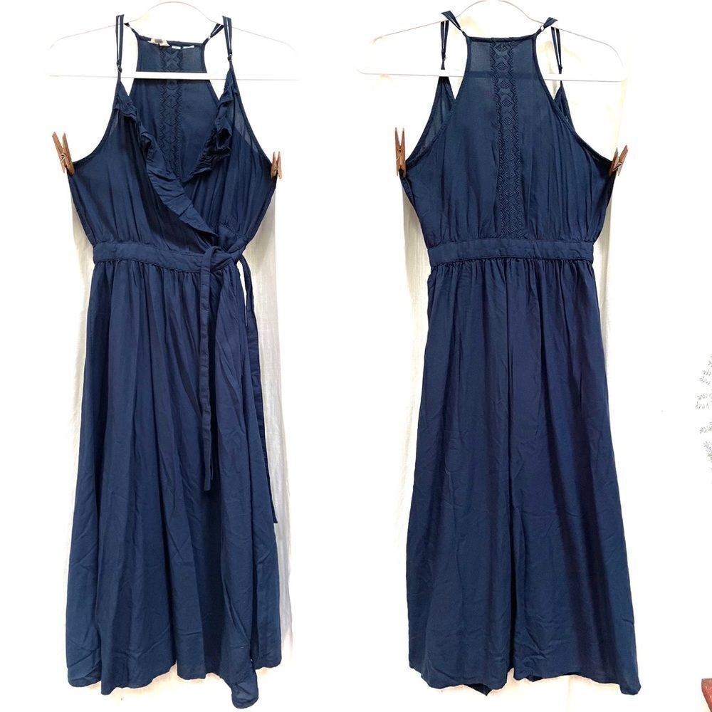 Roxy sunrise blue wrap dress. Size small. Navy.